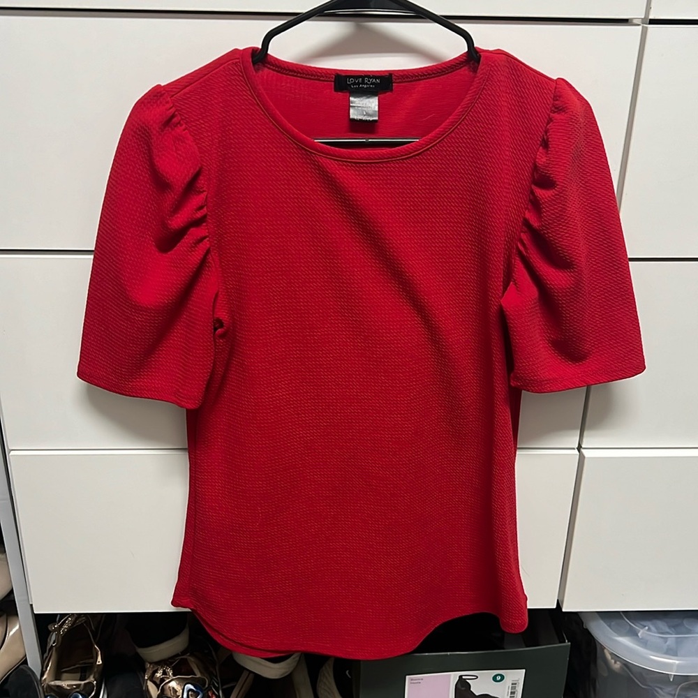 Red Busjness Casual Top